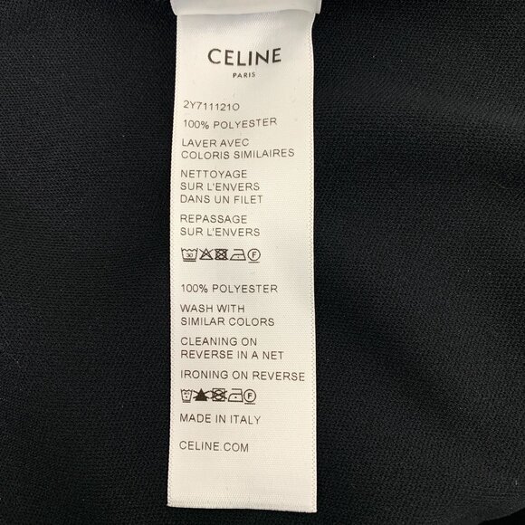 Celine Black Sequin-Embellished Track Jacket With Zipper Pockets & High Collar - Picture 6 of 8
